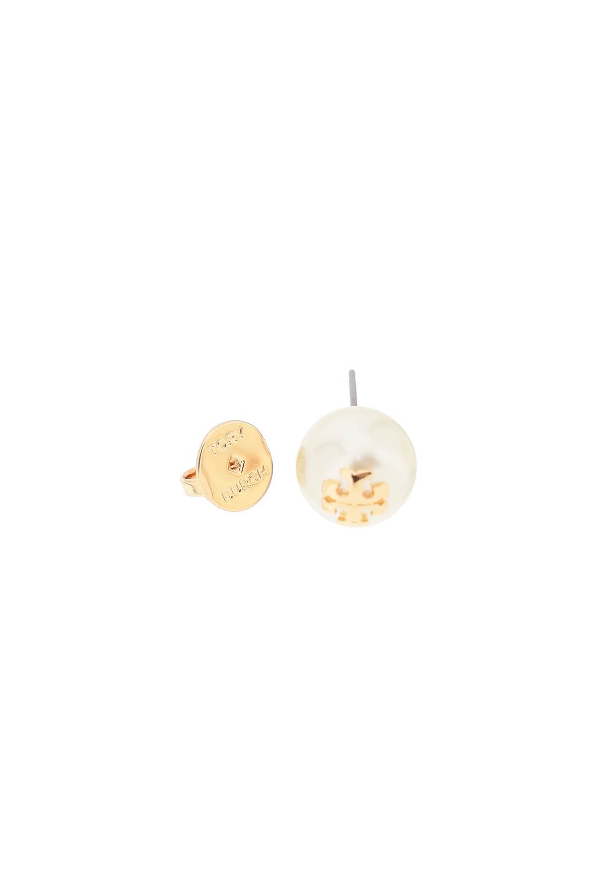 Kira Pearl Earrings With  - White