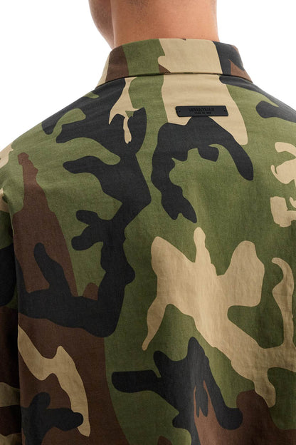 Nylon Camouflage Overshirt For  - Khaki