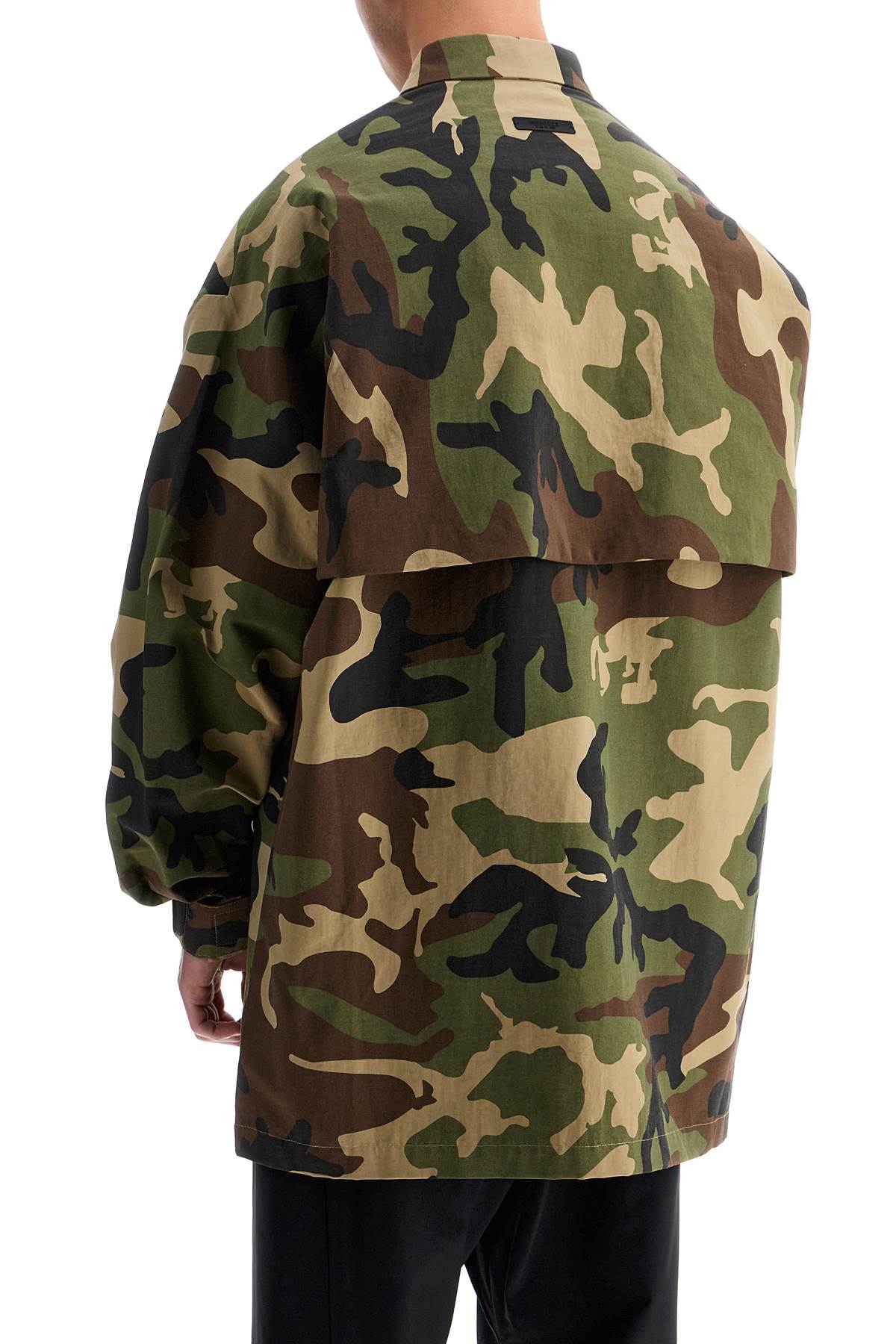 Nylon Camouflage Overshirt For  - Khaki