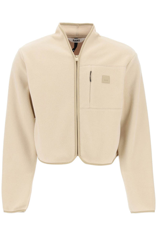 Short Fleece Jacket In Durban Style  - Beige