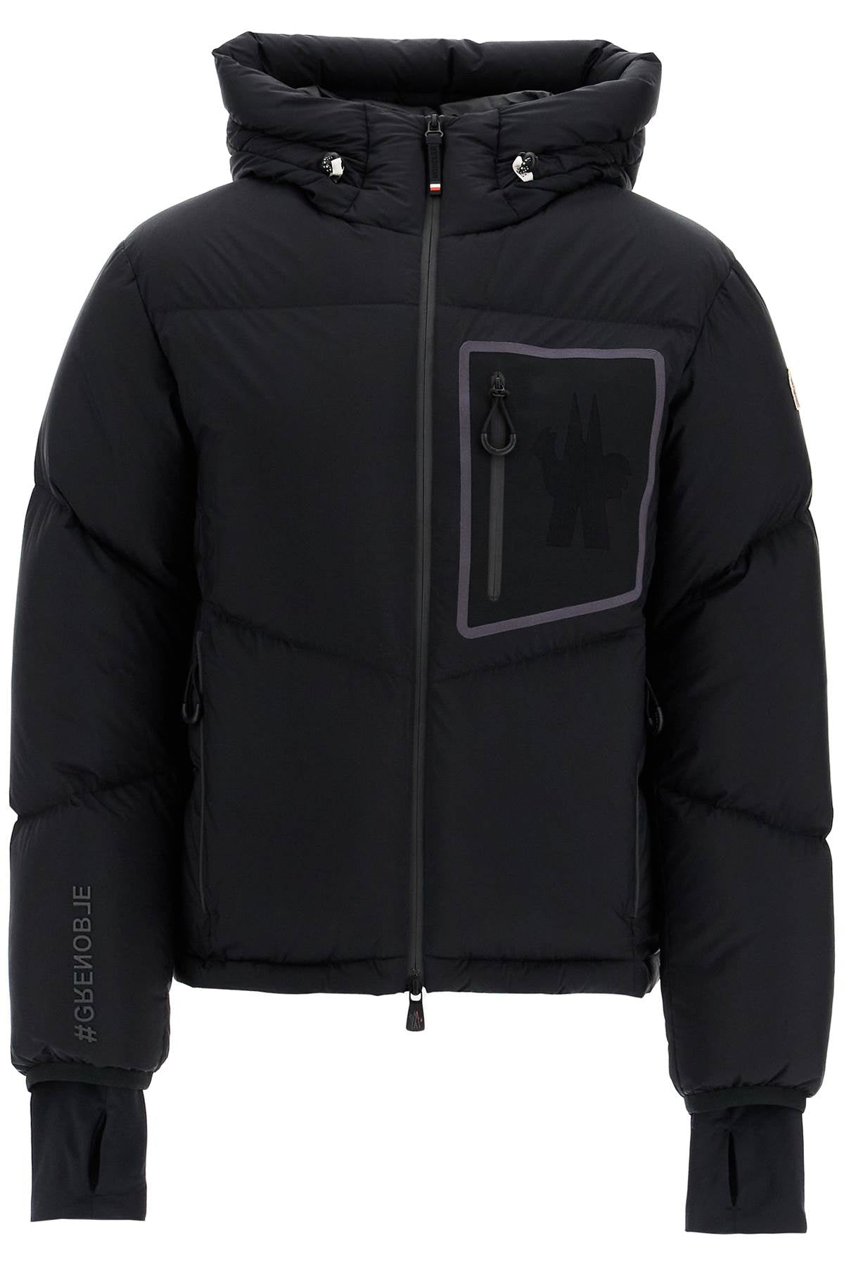 Hooded Down Jacket Mand  - Black