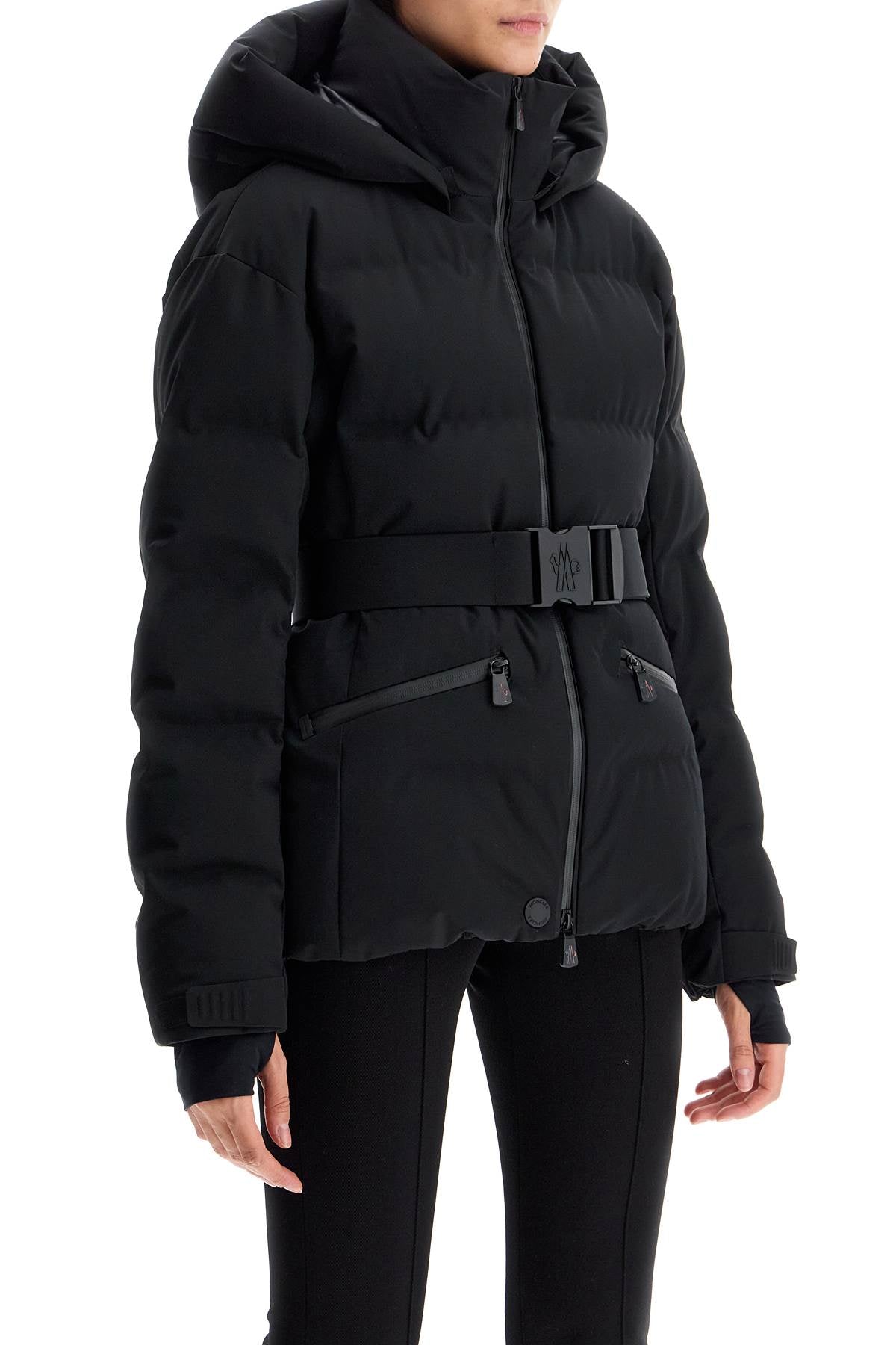 Tolima Belted Ski Down Jacket  - Black