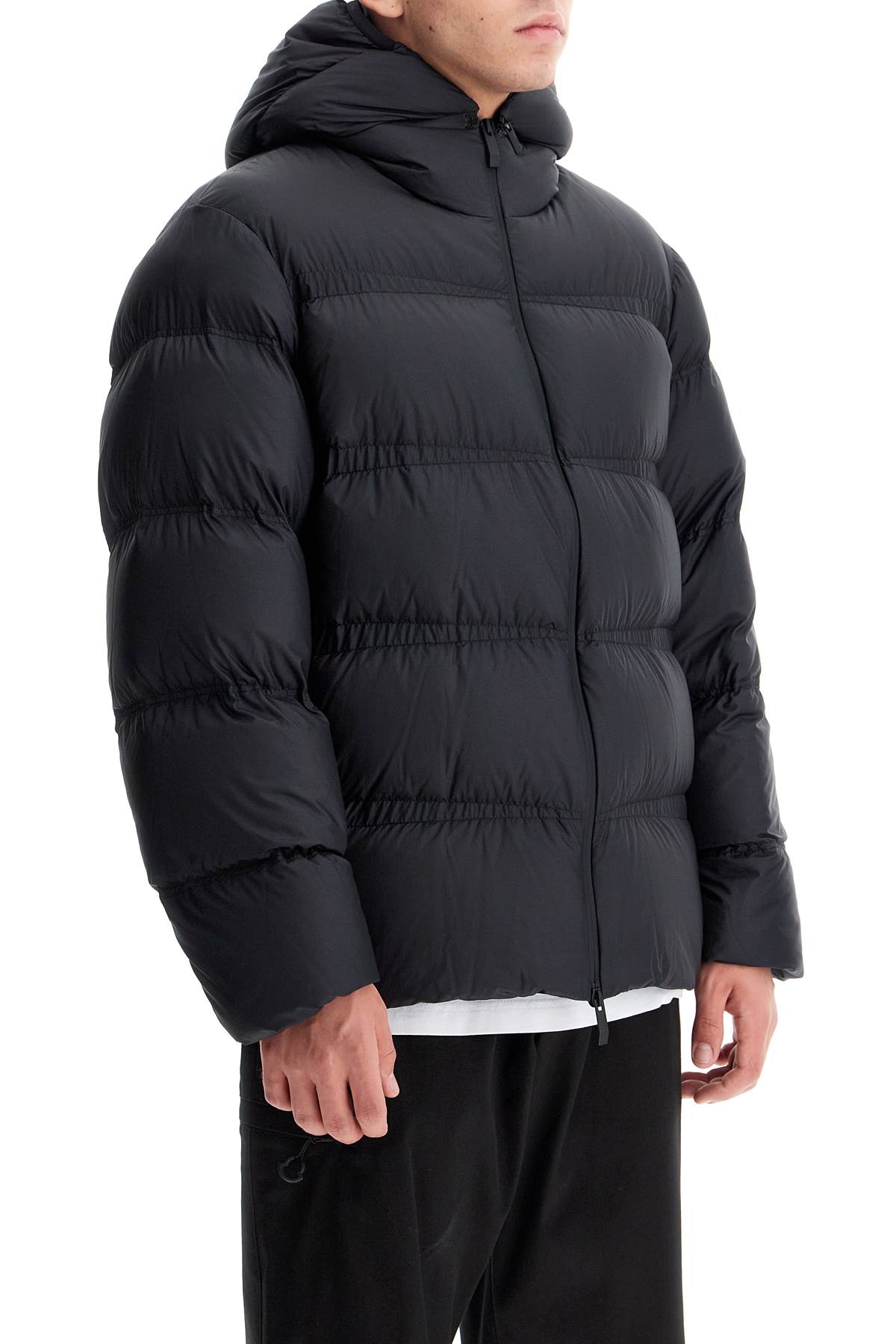 'masac Down Jacket With Det  - Black