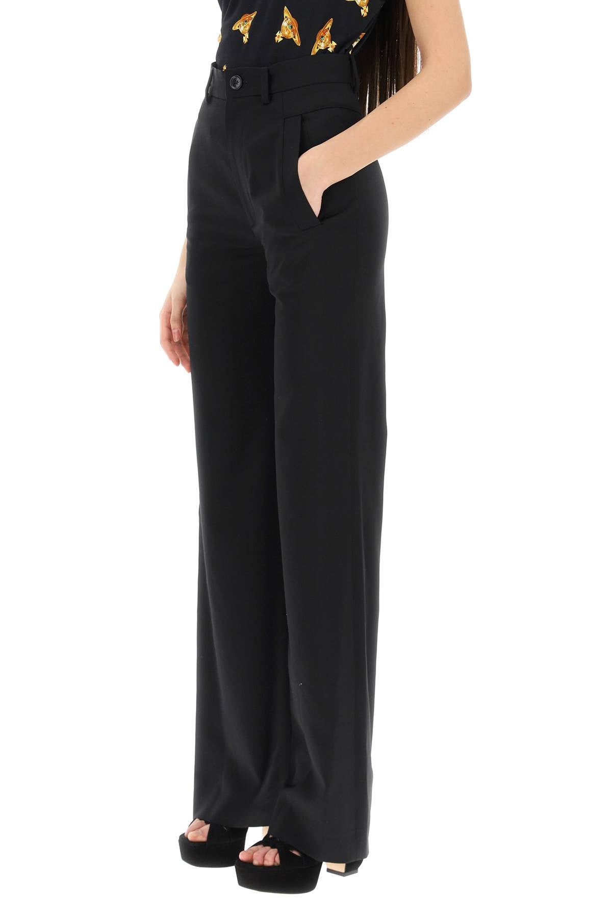 Ray Trousers In Wool Serge  - Nero