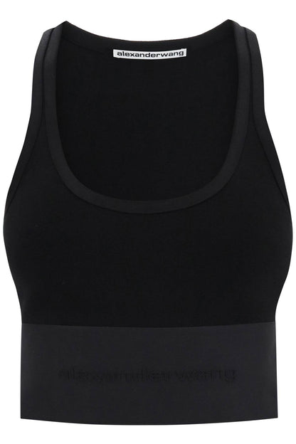 "sport Bra With Branded Band"  - Black