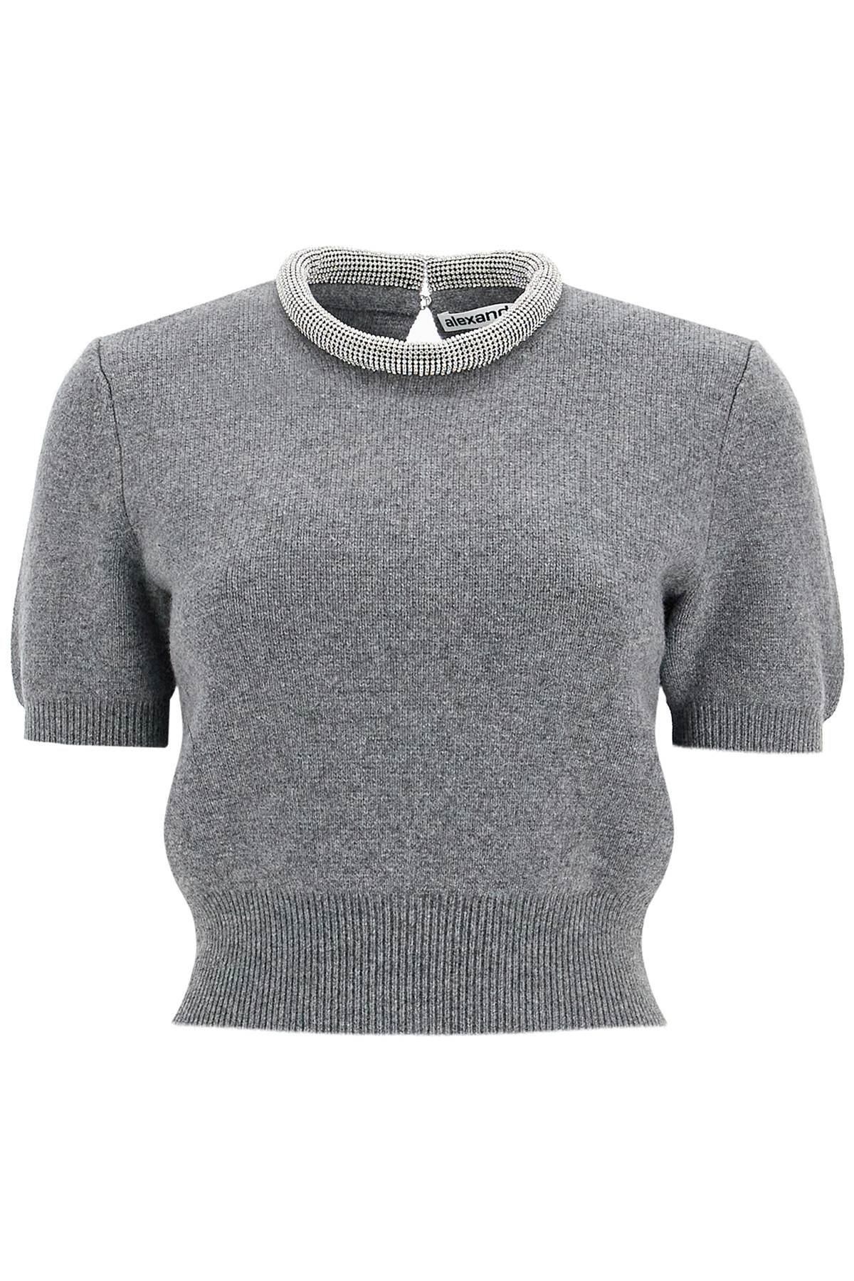 Short-sleeved Pullover With Rh  - Grey