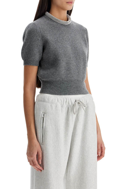 Short-sleeved Pullover With Rh  - Grey