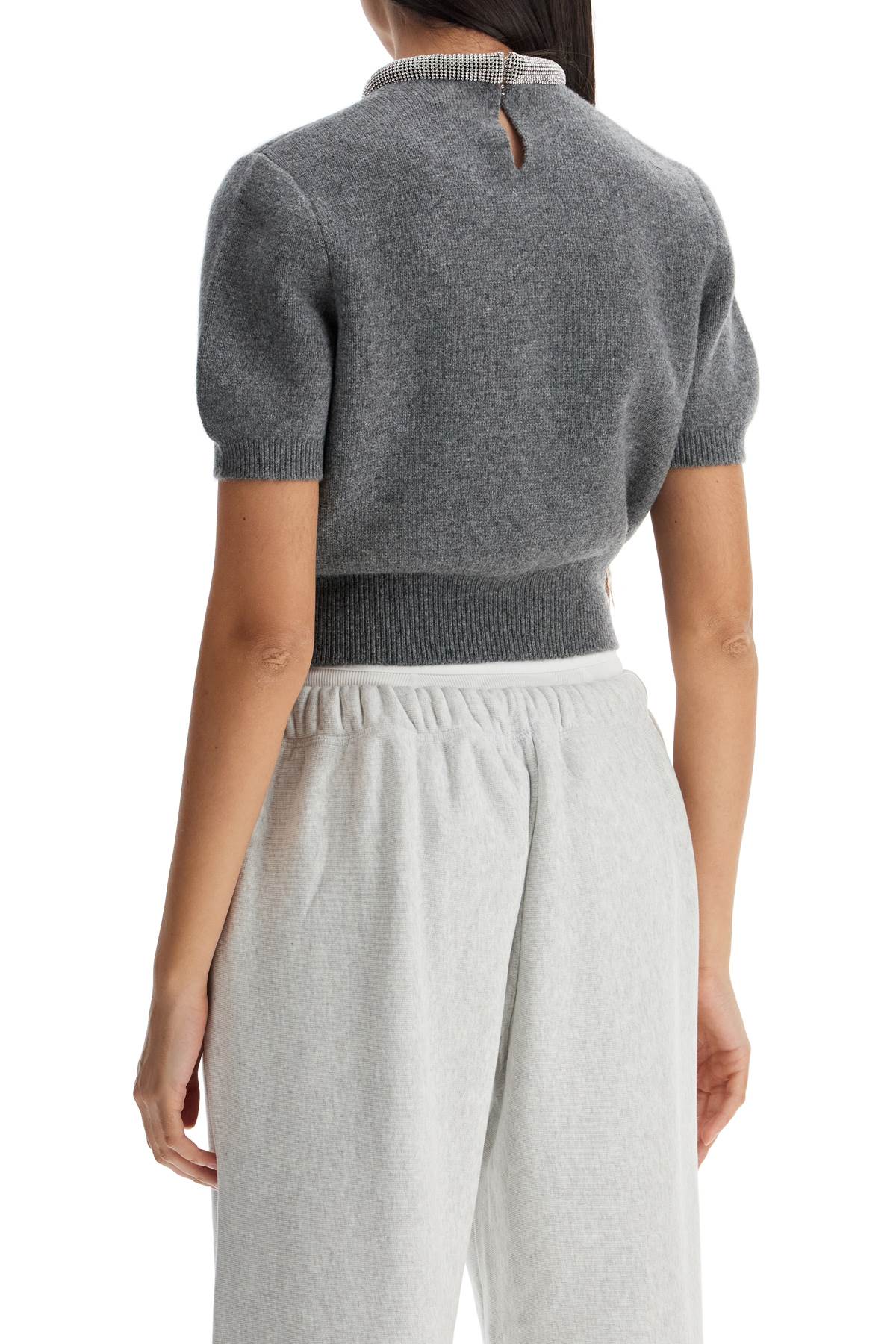 Short-sleeved Pullover With Rh  - Grey