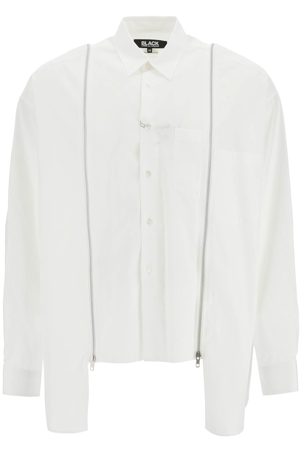 "shirt With Functional Zip  - White