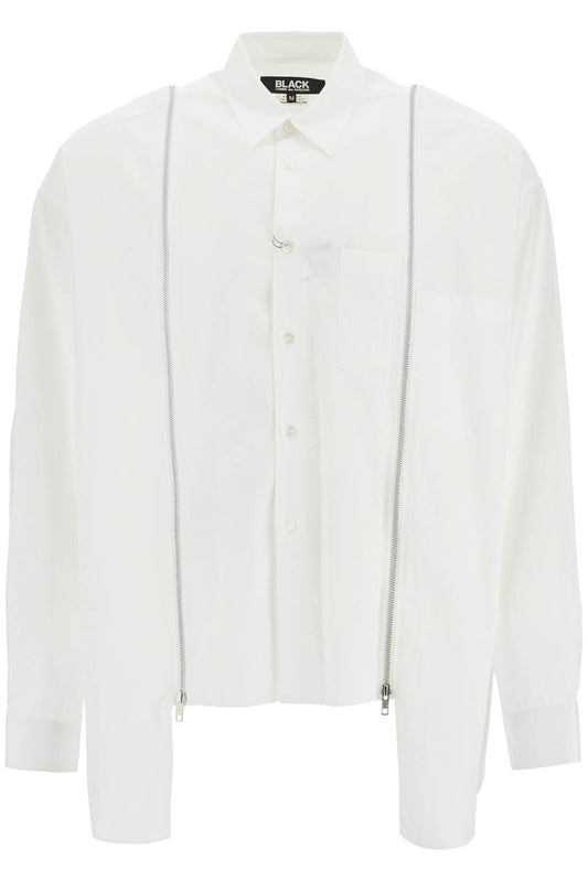 "shirt With Functional Zip  - White