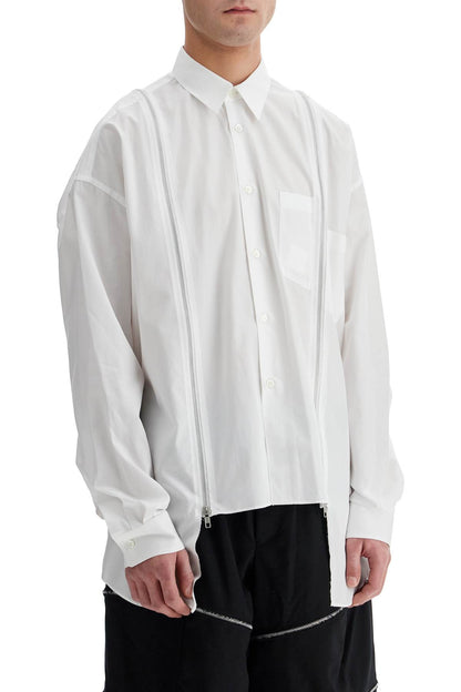 "shirt With Functional Zip  - White