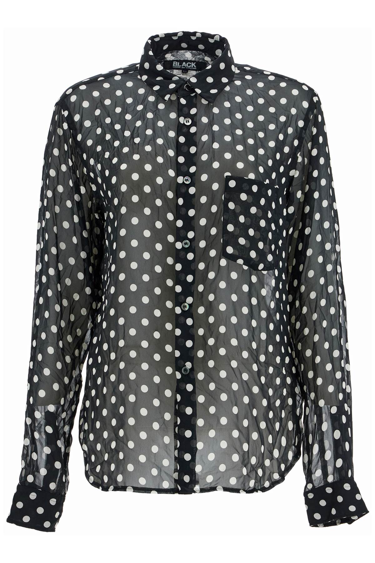 "polka Dot Crink  - Black