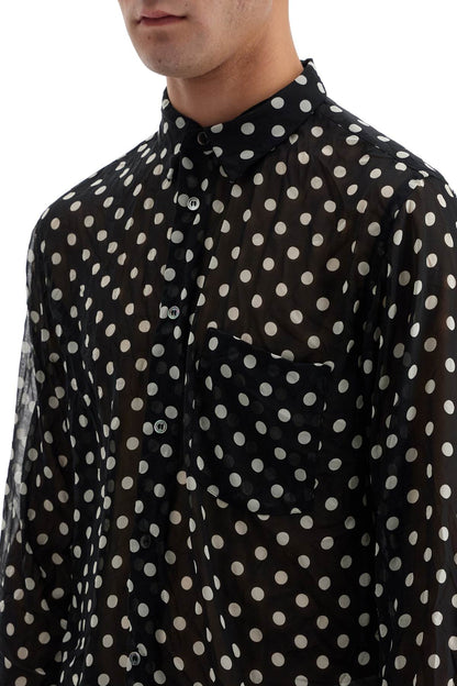 "polka Dot Crink  - Black