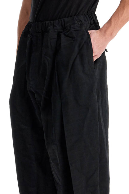 Harem Pants With Pleats  - Black