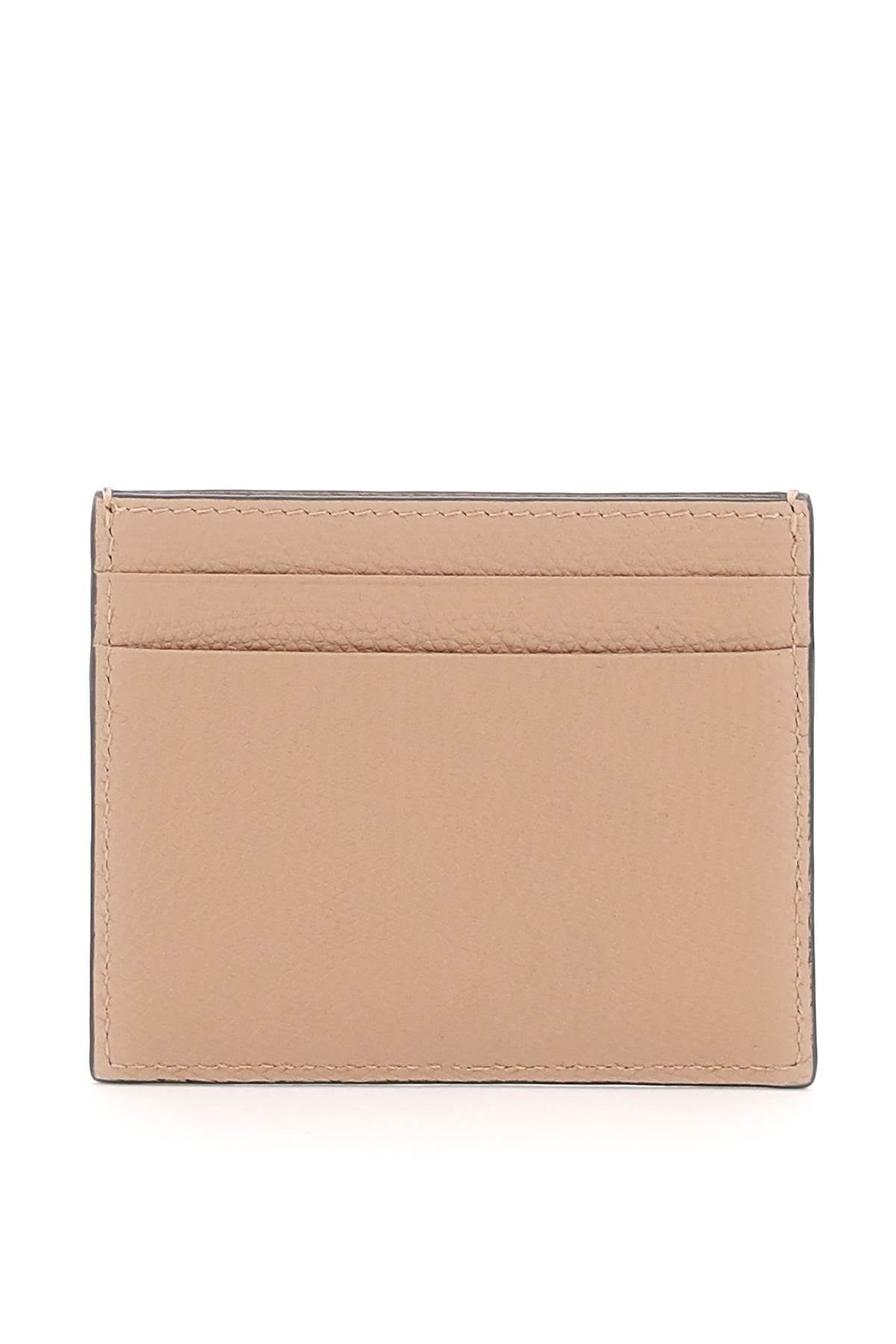 Vlogo Signature Grainy Calfskin Cardholder  - Pink