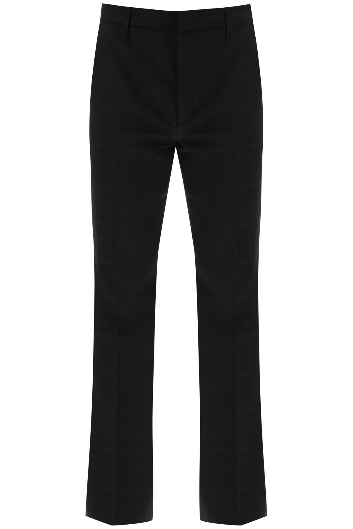 Flared Pants In Virgin Wool  - Black