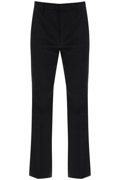 Flared Pants In Virgin Wool  - Black