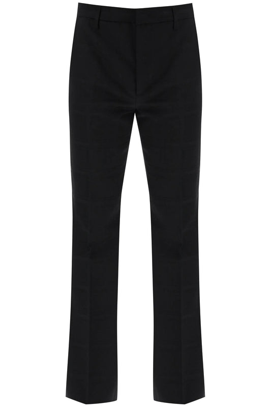 Flared Pants In Virgin Wool  - Black