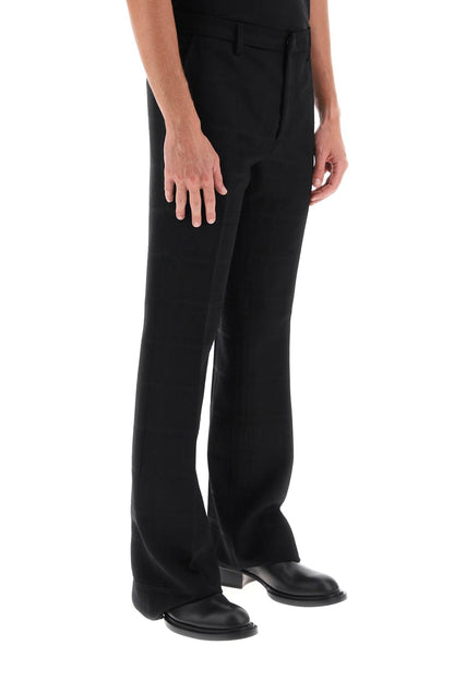 Flared Pants In Virgin Wool  - Black