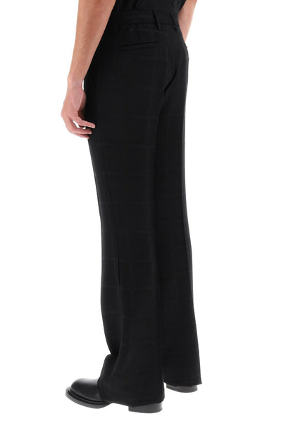 Flared Pants In Virgin Wool  - Black