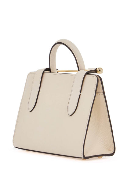 Mini Handbag In Beige Leather With Removable Shoulder Strap  - Beige