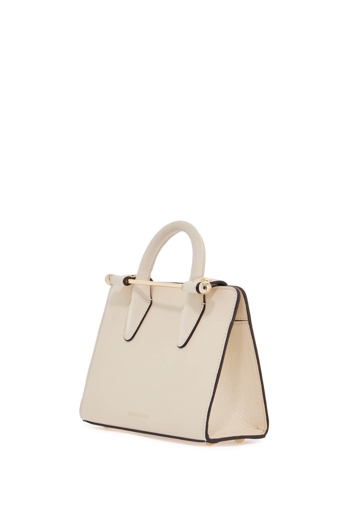 Mini Handbag In Beige Leather With Removable Shoulder Strap  - Beige