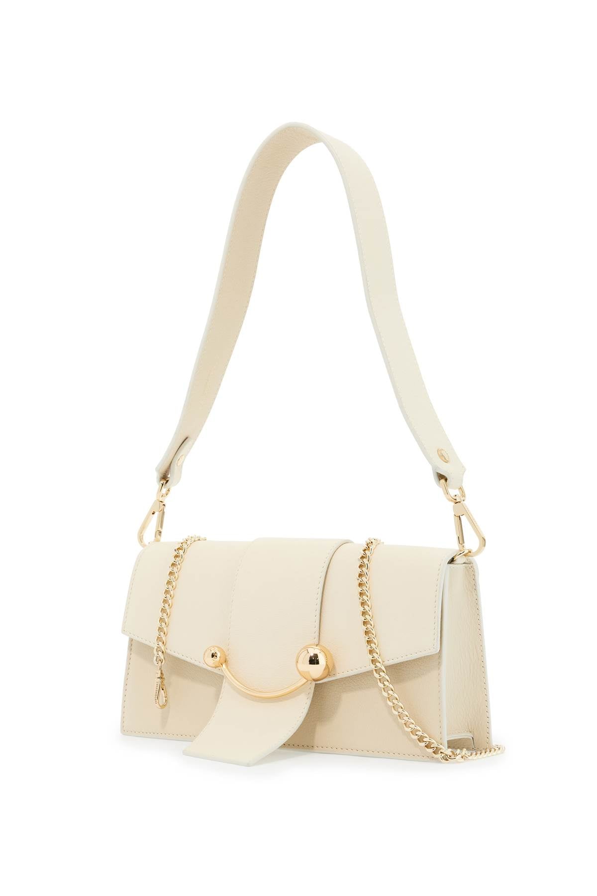 Mini Crescent Shoulder Bag  - White