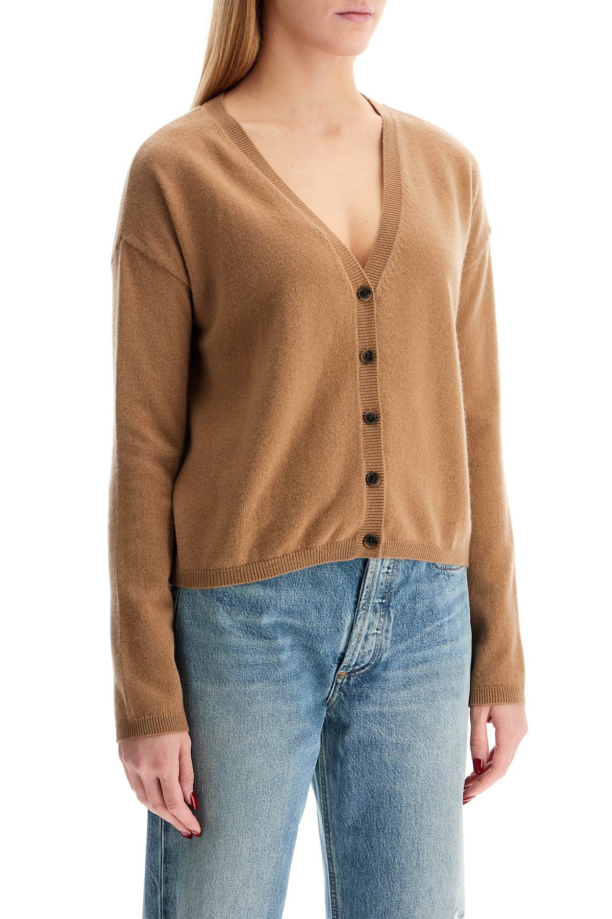 Cashmere Abby Cardigan In  - Brown