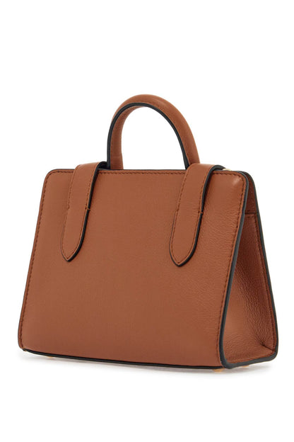 Nano Tote In Chestnut Calf Leather  - Brown