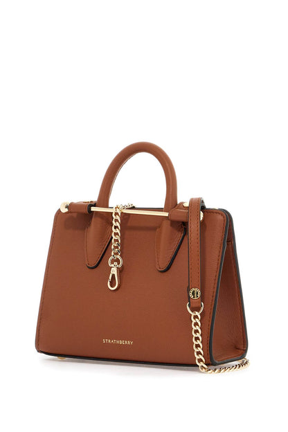 Nano Tote Leather Bag  - Brown