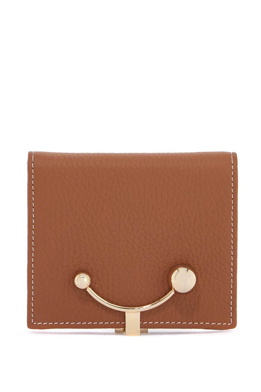 Brown Calfskin Crescent Wallet  - Brown