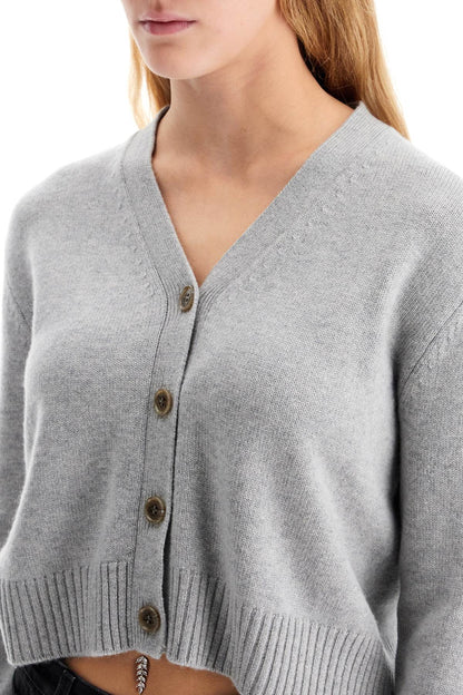 'cropped Cashmere Cardigan '  - Grey