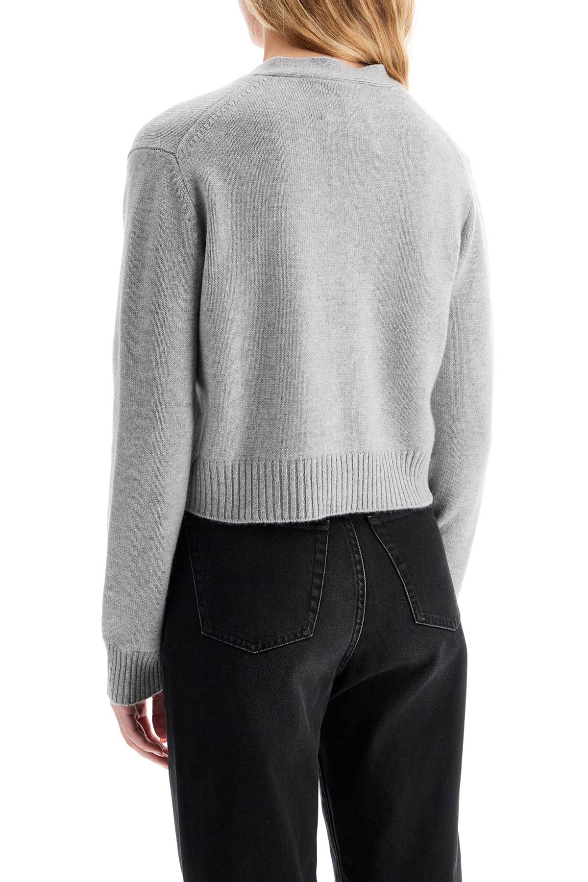 'cropped Cashmere Cardigan '  - Grey