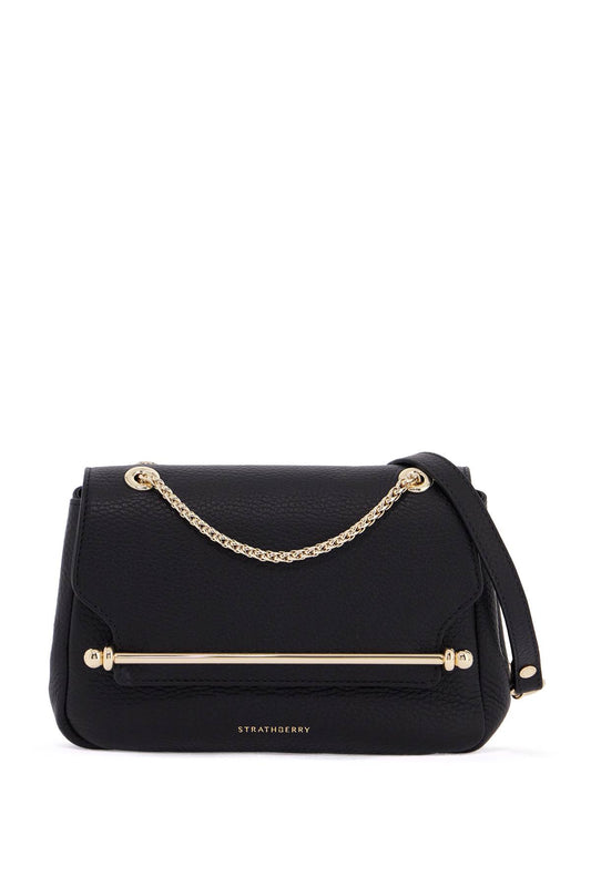 Black Calfskin Mini Bag With Gold Chain  - Black