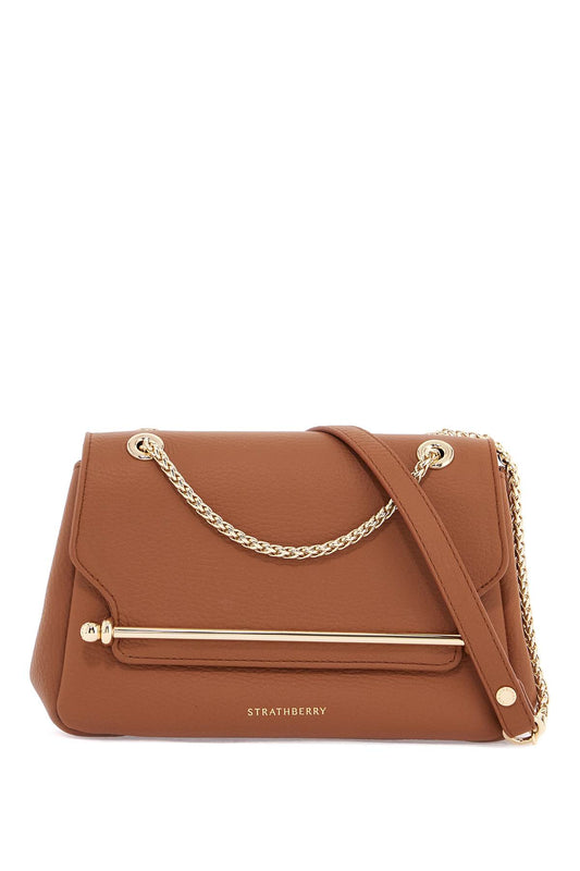 Brown Calfskin Mini Shoulder And Crossbody Bag  - Brown