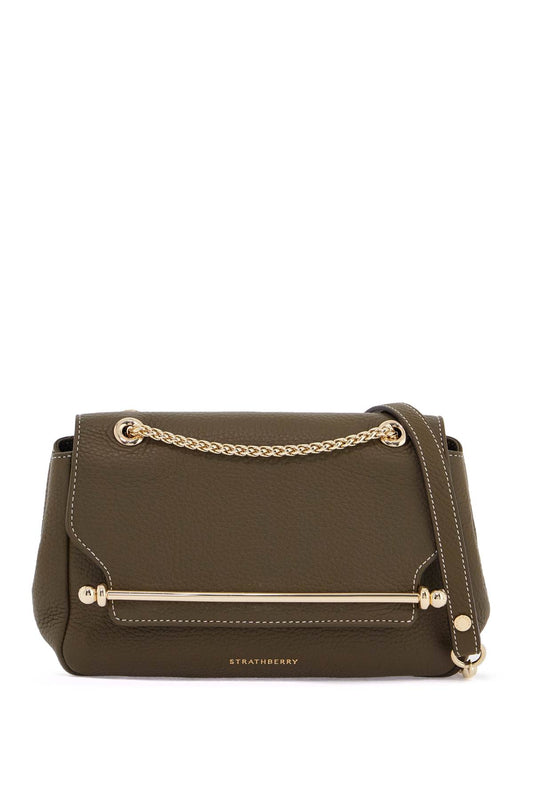 Khaki East/west Soft Mini Calfskin Bag With Golden Details  - Khaki