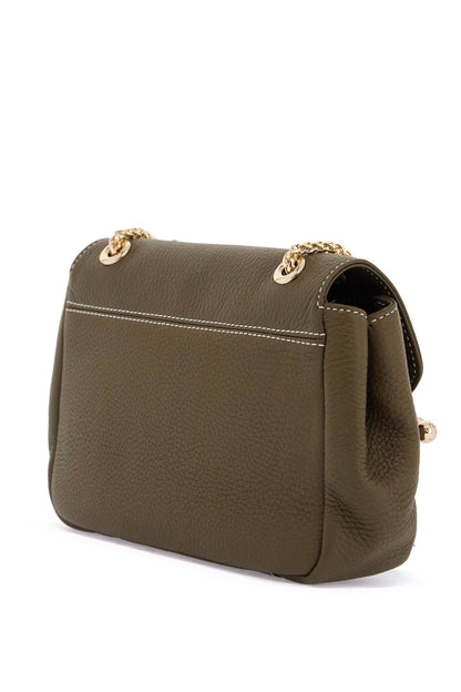 Khaki East/west Soft Mini Calfskin Bag With Golden Details  - Khaki