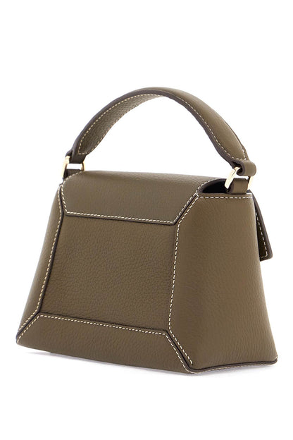 Khaki Calfskin Mosaic Nano Bag With Adjustable Strap  - Khaki