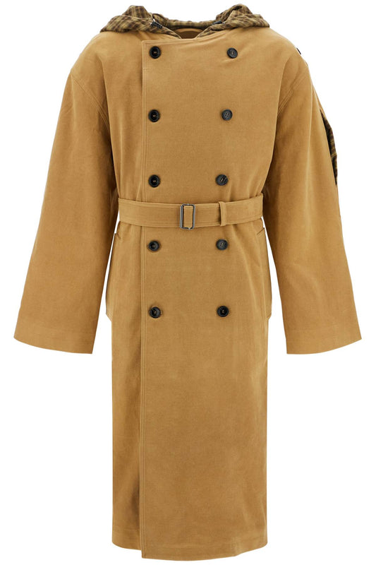 In Pelle\n\nlong Trench Coat With Hood  - Beige