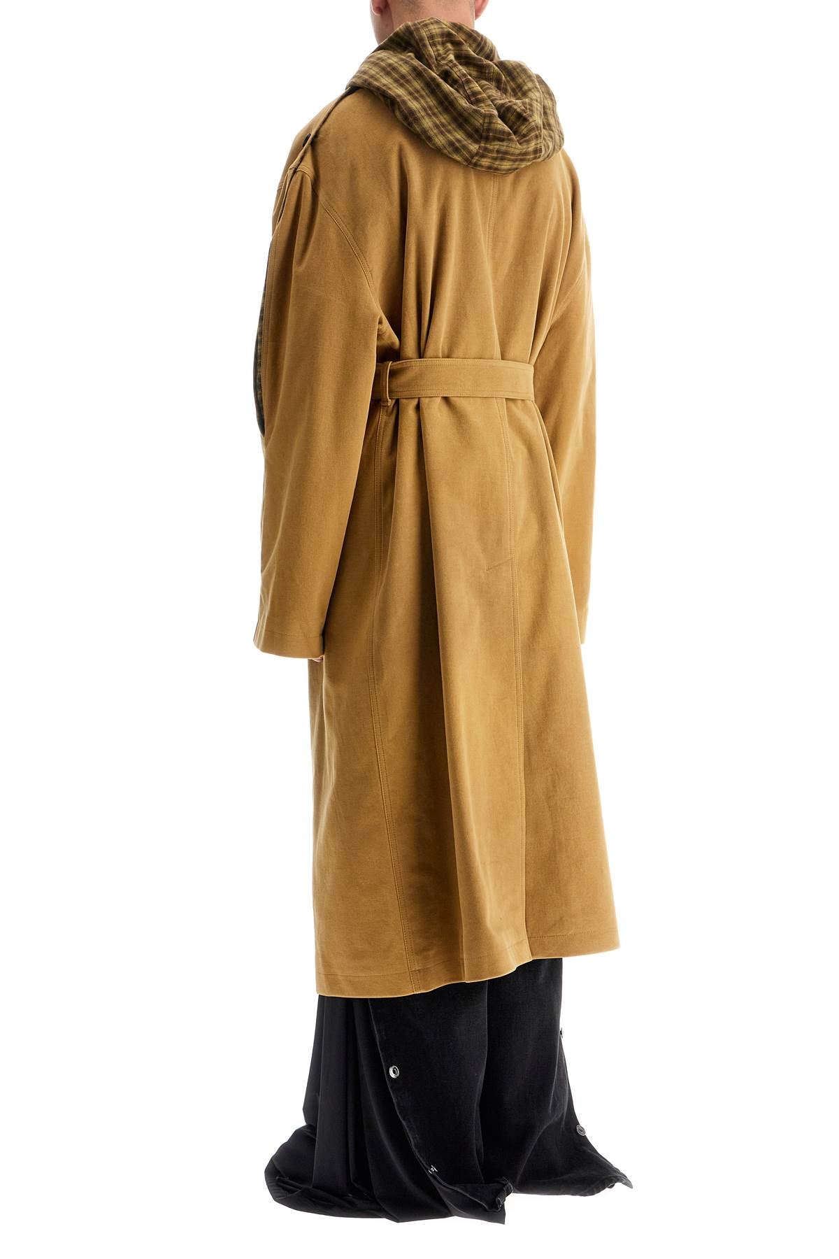 In Pelle\n\nlong Trench Coat With Hood  - Beige