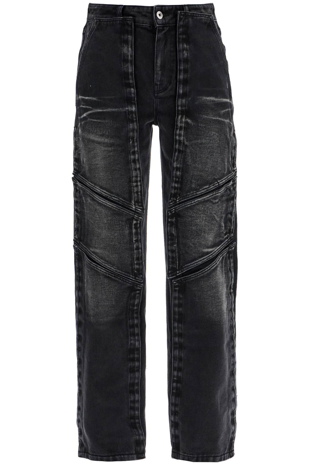 Jeans With Velcro Panels  - Black