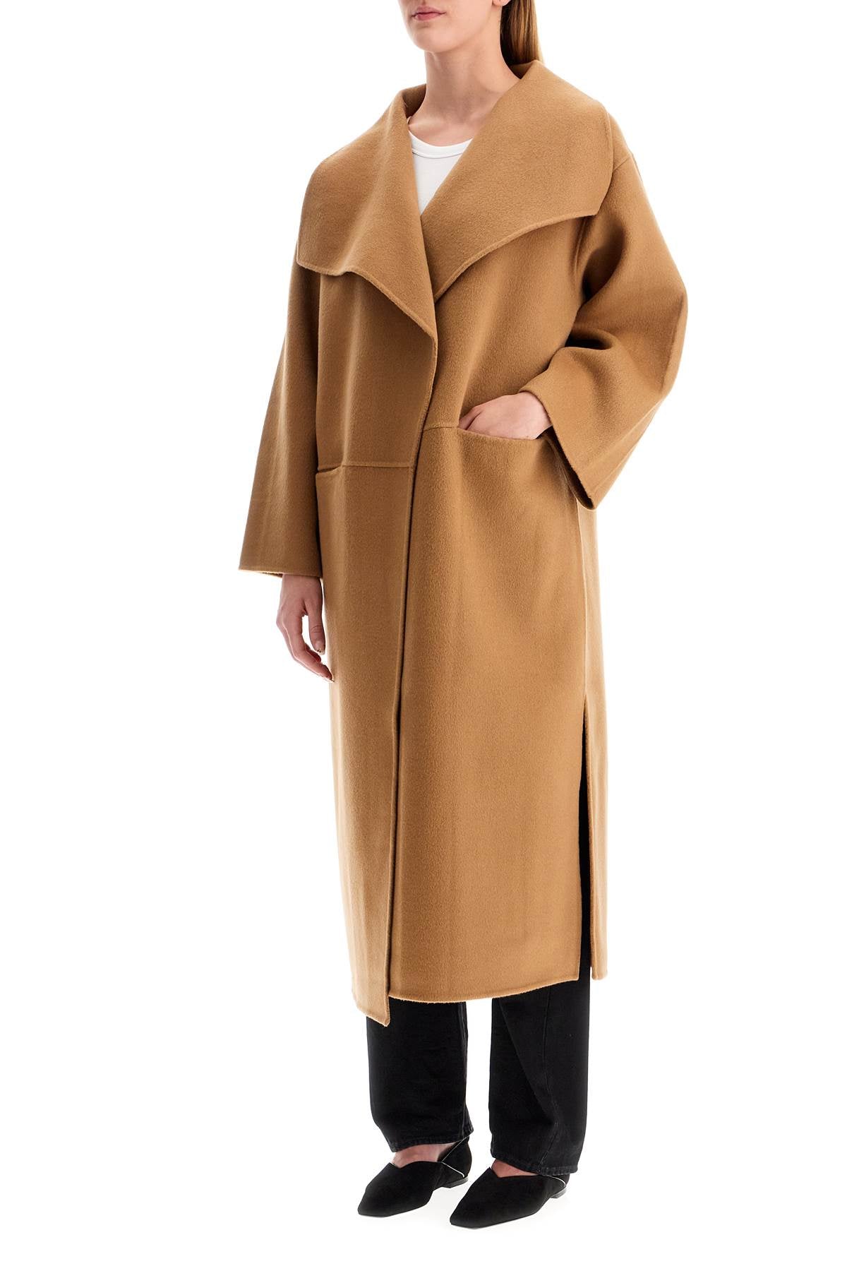 Signature Wool-cashmere Coat  - Beige