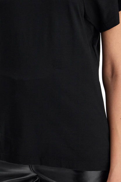 Curved Seam T-shirt  - Black