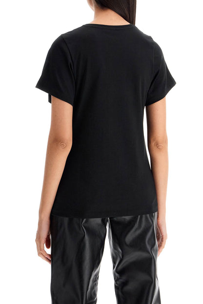 Curved Seam T-shirt  - Black