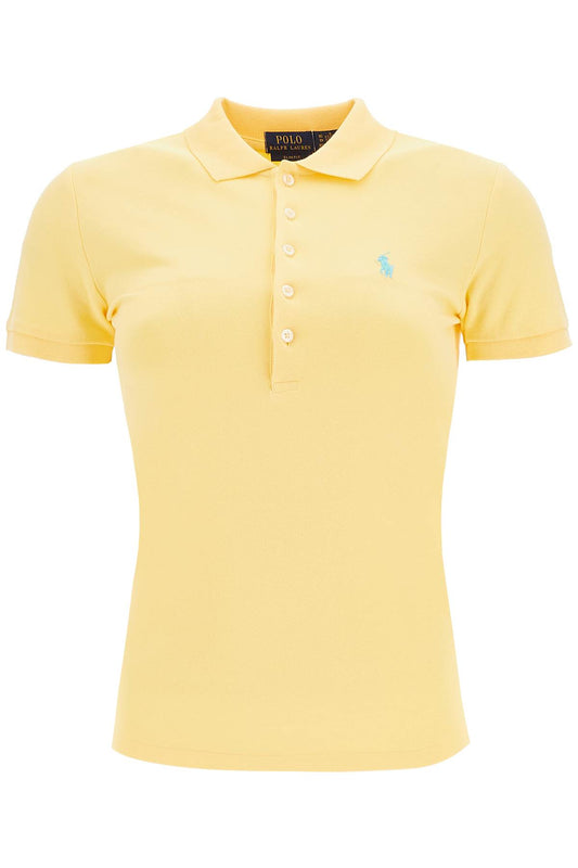 Julie Slim Fit Five Button Polo Shirt  - Yellow