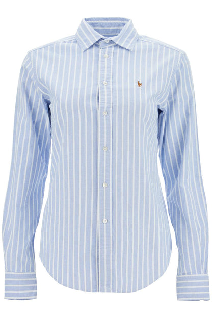 Striped Oxford Shirt For Men  - Light Blue