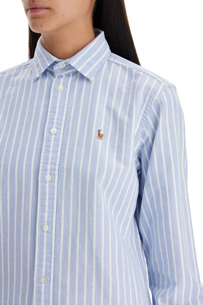 Striped Oxford Shirt For Men  - Light Blue