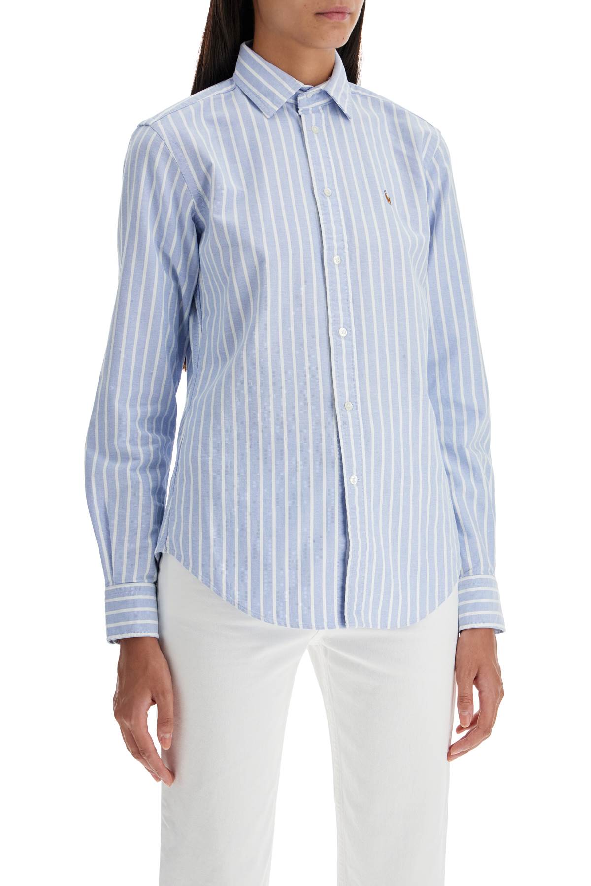 Striped Oxford Shirt For Men  - Light Blue