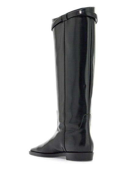 Leather Riding Boot  - Nero