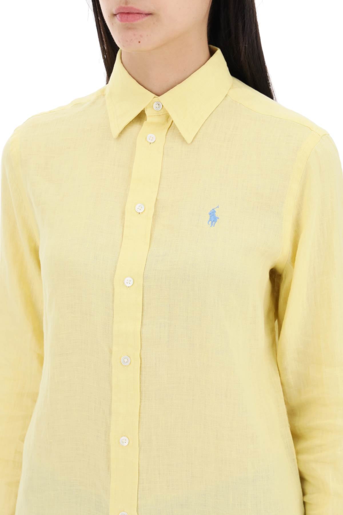 Classic Linen Shirt For Men/w  - Yellow